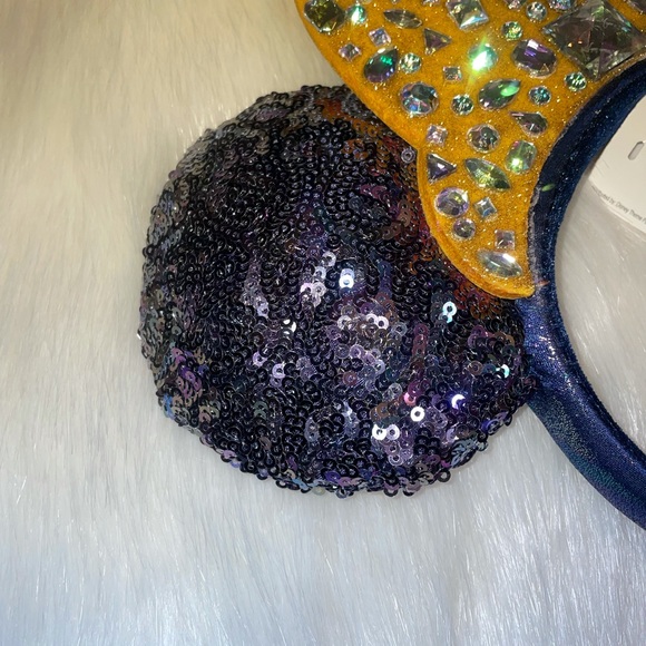 NWT Disney Earidescent Mickey Mouse Ears Gem Walt 50th 50 gold black Anniversary - Picture 9 of 16